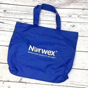 Norwex branded tote bag in royal blue & white color